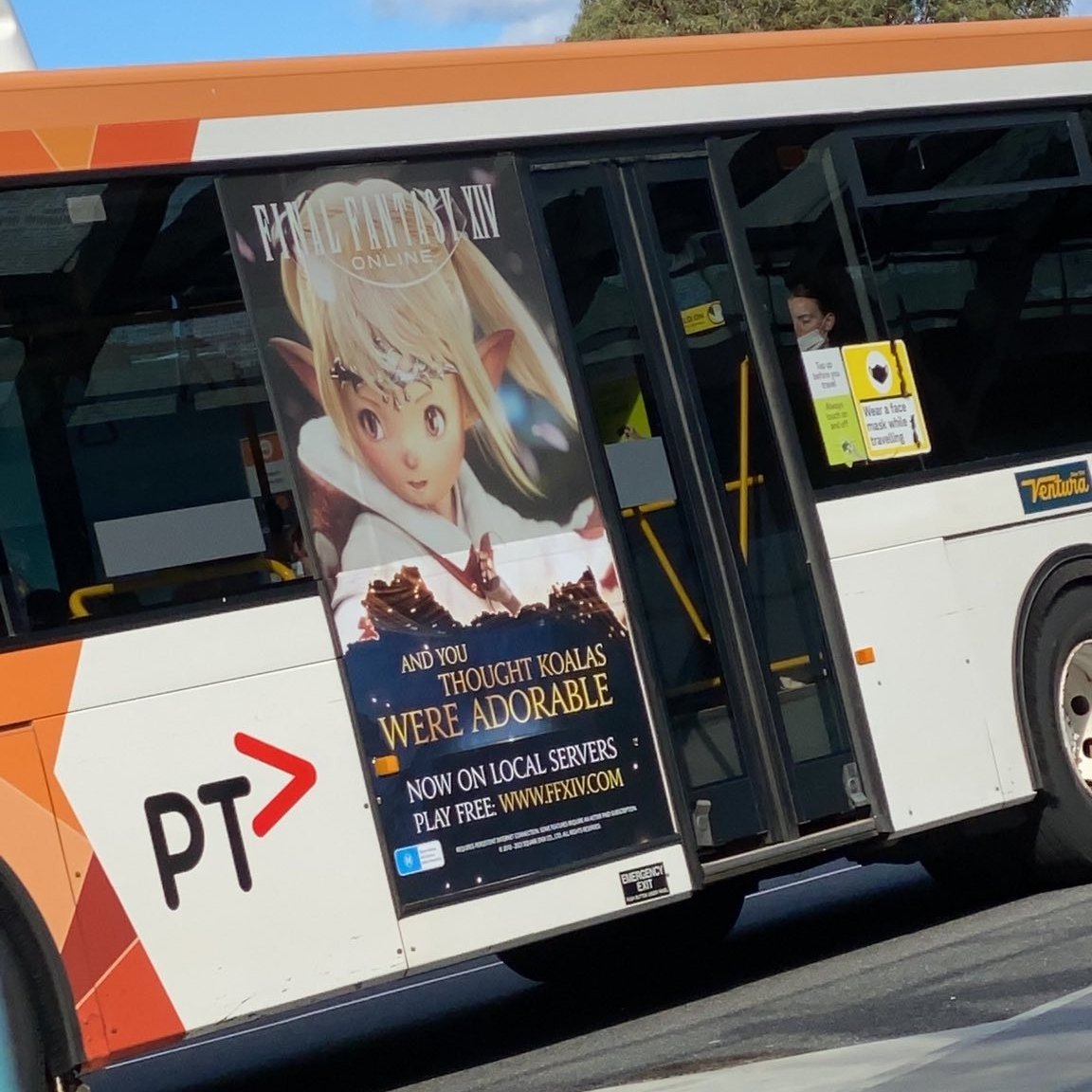 shymander's tweet photo. This is a real bus ad in Australia lmfao #FFXIV https://t.co/JA1UAMOLSH