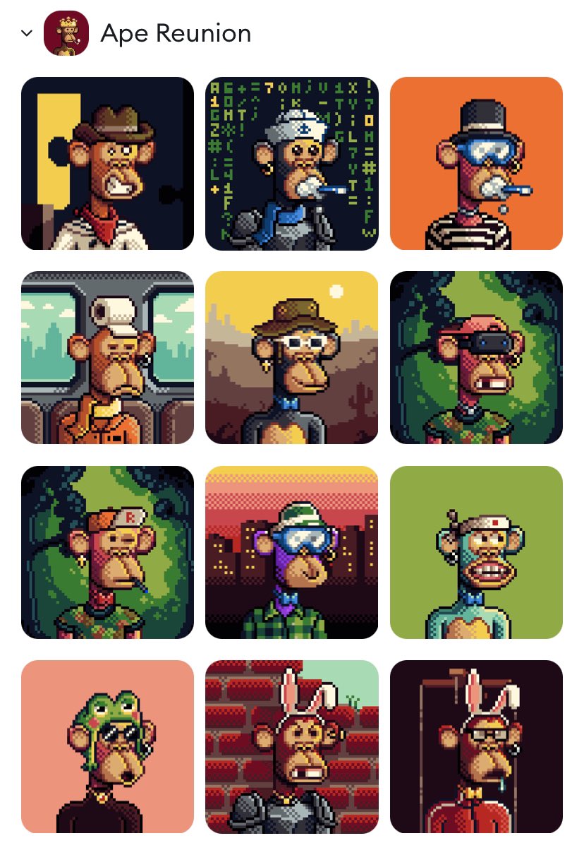 Okay… so it’s no secret that I am bullish on #apereunion , but I’d like people to go look at this project, this team is producing. This community is thriving, and friend and money is being made. Free mint. 2% royalty. 800E in 2 weeks. Donations to rugged communities.
#AR