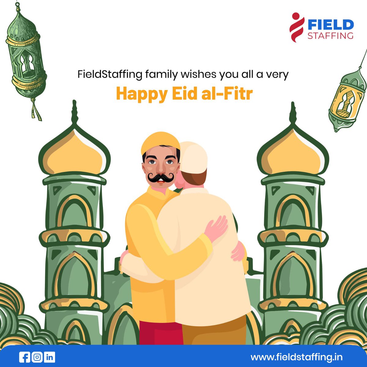FieldStaffing's tweet image. May the God Almighty show you on the right path and help you in every step of your life so that you can grow your business. 
Eid Mubarak! 
 #fieldstaffing #eidmubarak  #EidUlFitr #Recruitment #EidAlFitr
