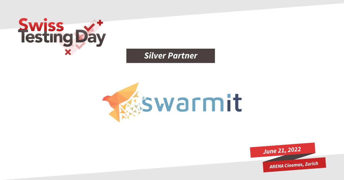 We are excited to announce Swarmit as a Silver Partner for this year's Swiss Testing Day. The focus at their booth will be on test management possibilities with Xray in Atlassian Jira. Meet them on June 21 at Arena Cinemas in Zurich: bit.ly/3vipD5e