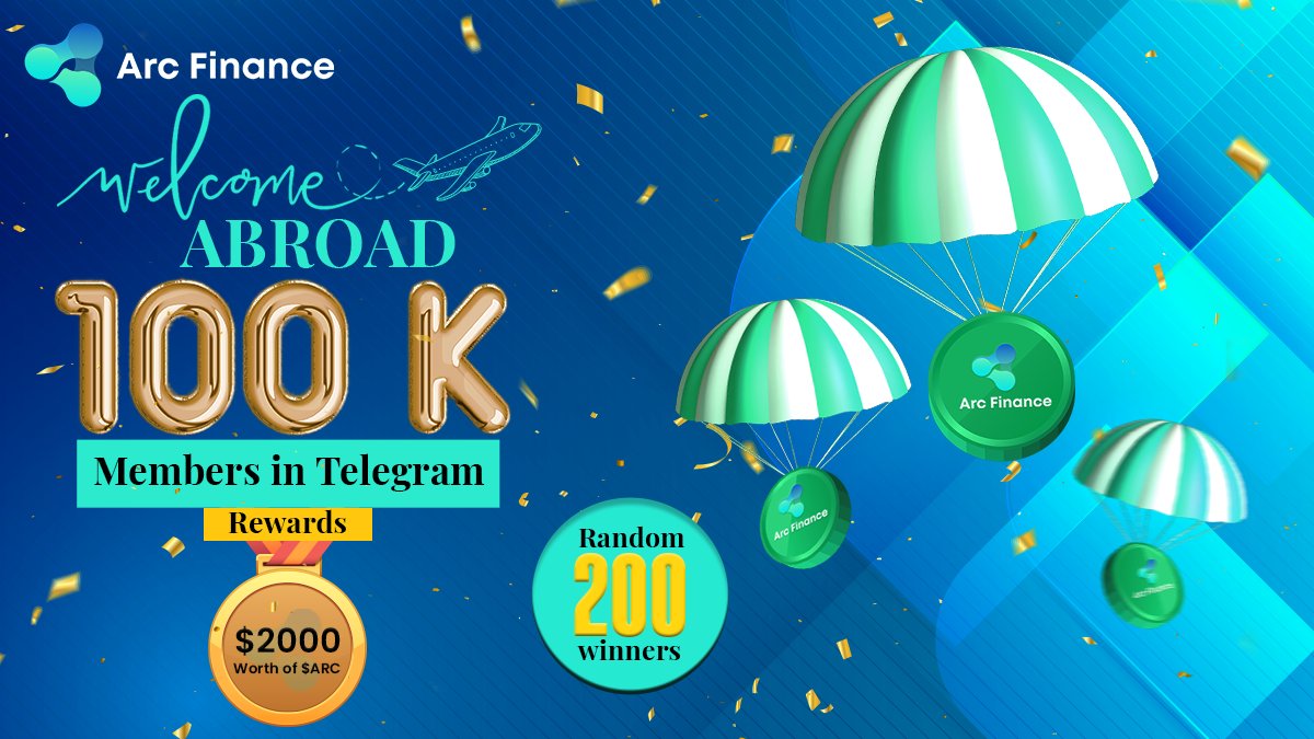 📢Welcome aboard 100K #Arcians
💥$2000 Worth of $ARC #Giveaway 
✅Tag 3 friends in the comments
✅Fill in the form gleam.io/competitions/W…
👀Random 200 winners will share the prize!

➡️Complete your #KYC today:app.tokensoft.io/account

#AirdropCrypto #Airdrops