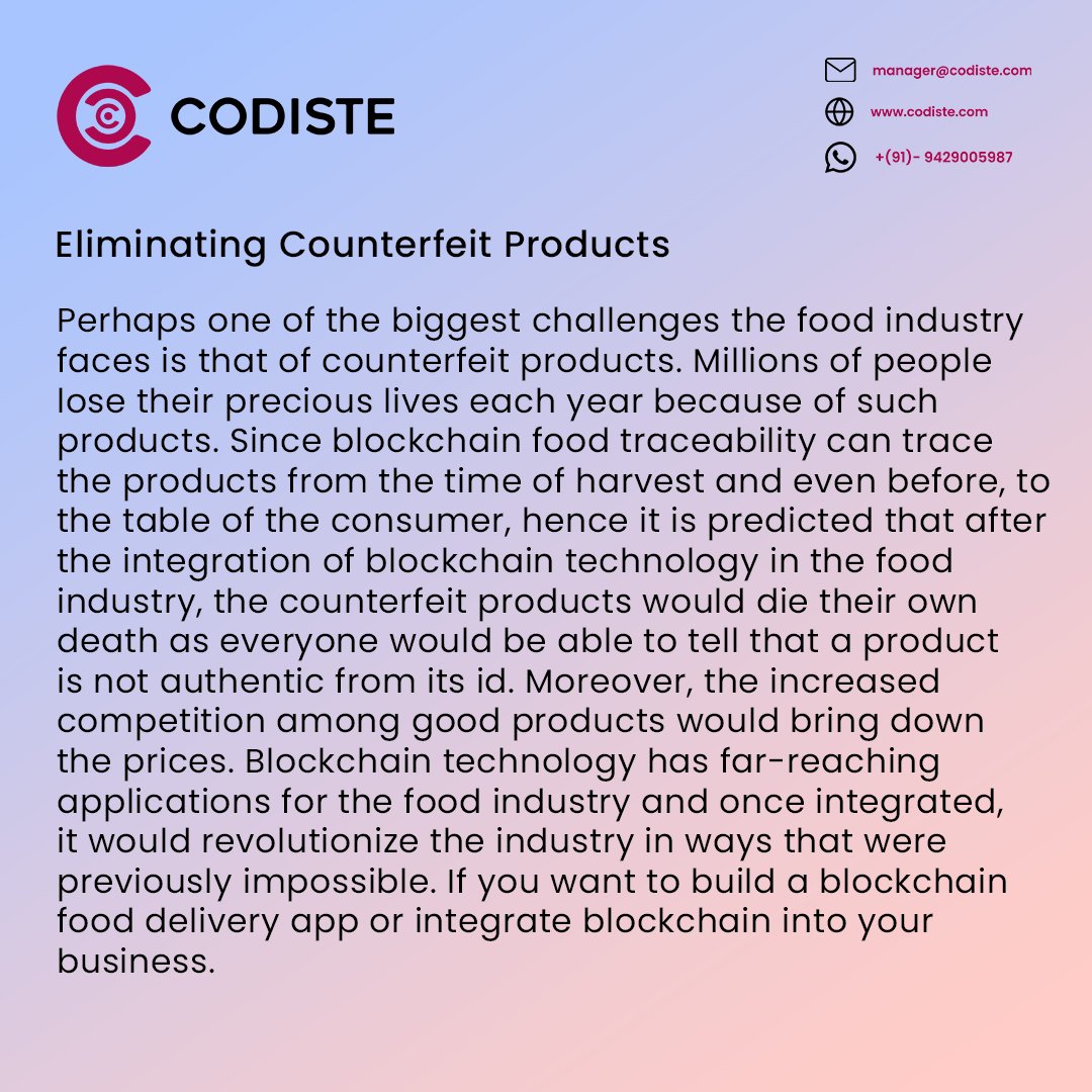 codistepvtltd's tweet photo. Eliminating Counterfeit Products by use of blockchain
.
.
.
#eliminating #counterfeitproducts #blockchain  #development #codite https://t.co/jw3XBLbu7H