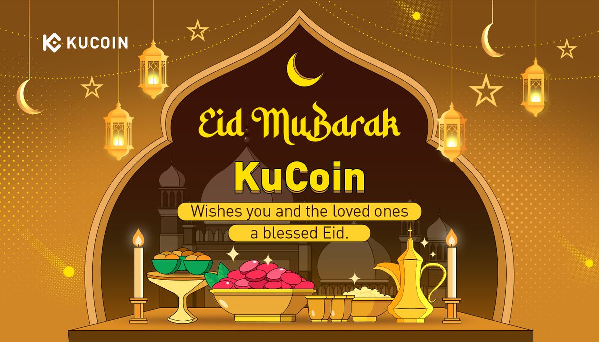 Happy #EidMubarak: $1,000 Giveaway!

#KuCoin wishes you and your loved ones a blessed Eid!

✅ Follow, RT &amp; Join KuCoin local communities: kucoin.com/land/community…

🙌 Share with us the happiest moments on this day with your family

🎁 20 winners will get 50 $USDT each