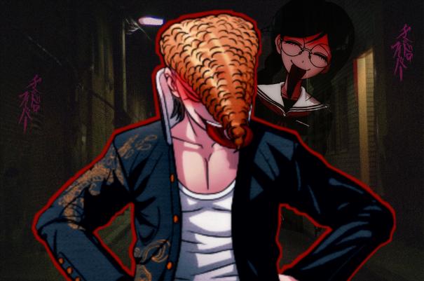 PessimistTouko's tweet photo. Syo took Fukawa's stungun out, snapping it with ease her Mondo's body.

"Now that you won't be able to use that against me, let's get this bloodbath started! FUAHAHAHAHA!" https://t.co/vJqEkiYwHJ