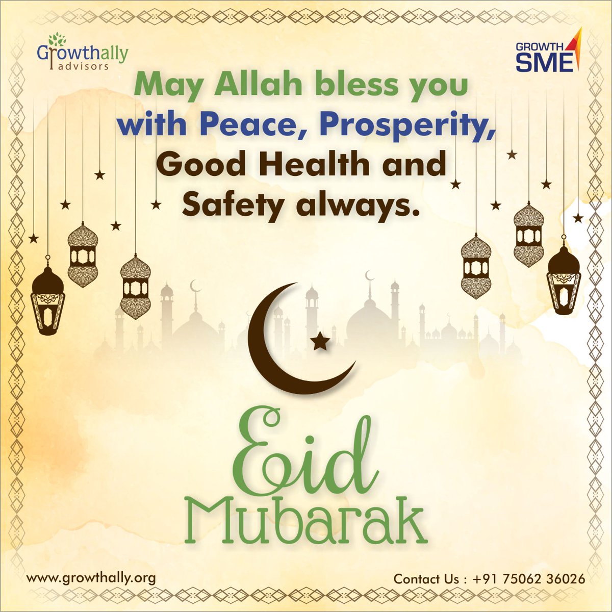Growthally_Ltd's tweet photo. Eid Mubarak to everyone from the Growthally Advisors family. 
For advice on managing your business's finances, call 7506236026 or go to https://t.co/jBUk4p2mvE.
#eid #eid2022 #indianfestival https://t.co/QDnmdhRW7u