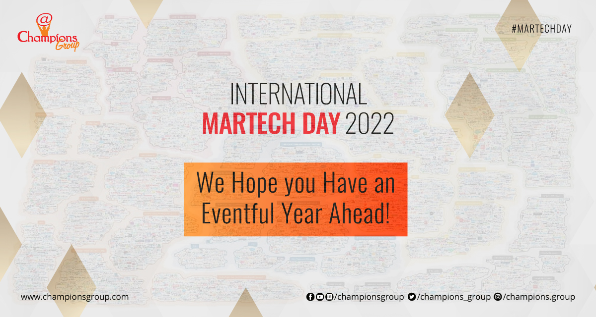 Your business is only as successful as its reach. This International #MarTechDay here’s #ChampionsGroup wishing you all the customer success and prosperity in the future ahead.