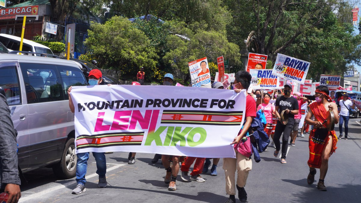 𝗞𝗔𝗧𝗨𝗧𝗨𝗕𝗢 𝗣𝗔𝗥𝗔 𝗞𝗔𝗬 𝗟𝗘𝗡𝗜-𝗞𝗜𝗞𝗢| After the #38thCordilleraDay Celebration at the UC Theater, provincial delegates marched down Session Road for #TakderCord: Leni-Kiko Grandrally!

#IpanaloNa10To! Mangabak Tayo!