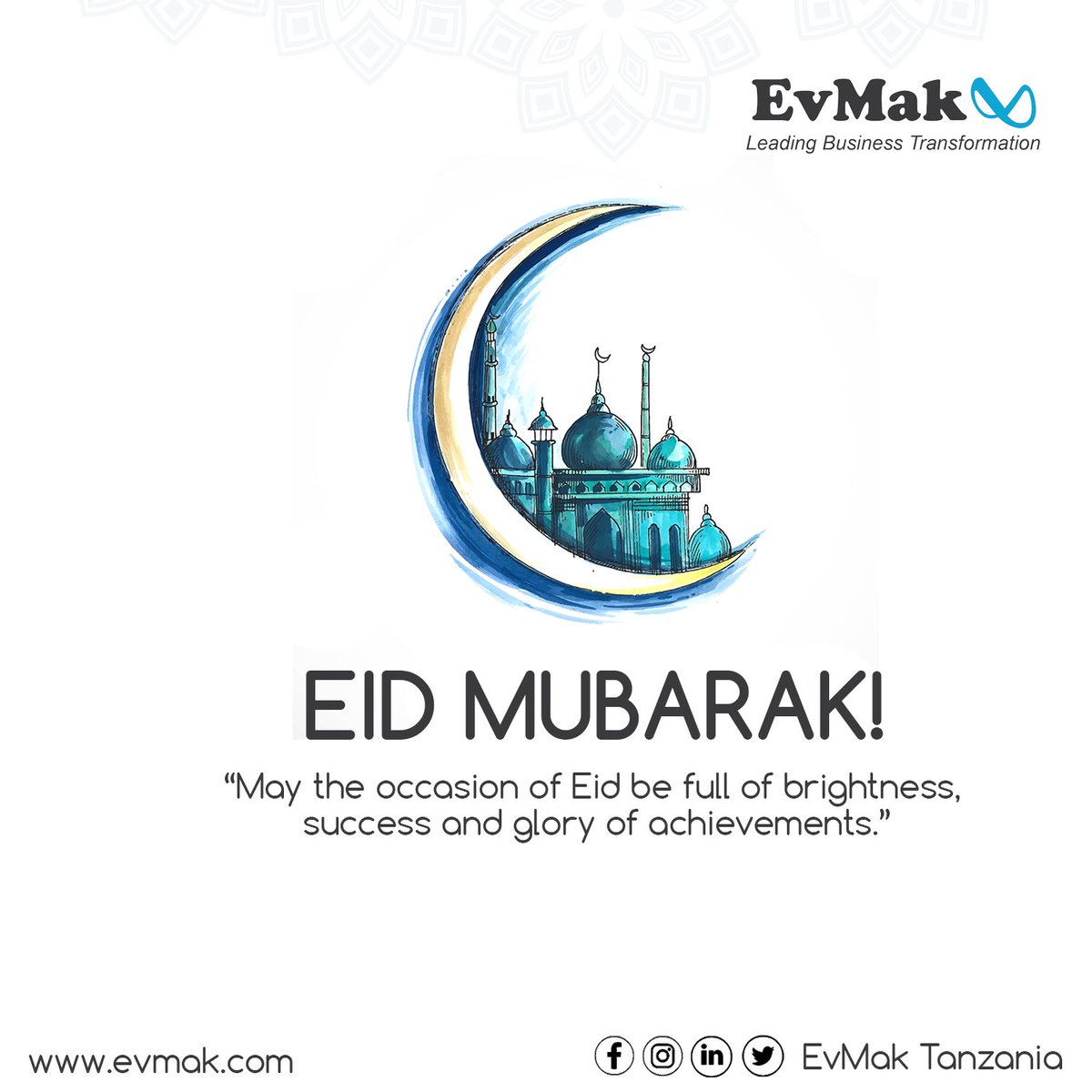 evmakco's tweet photo. May this holy day bring you love and peace and your family be blessed by the grace of Allah. Eid Mubarak.
#EidMubarak 
#Tanzania 
#EvMak https://t.co/9JDzll5zZM