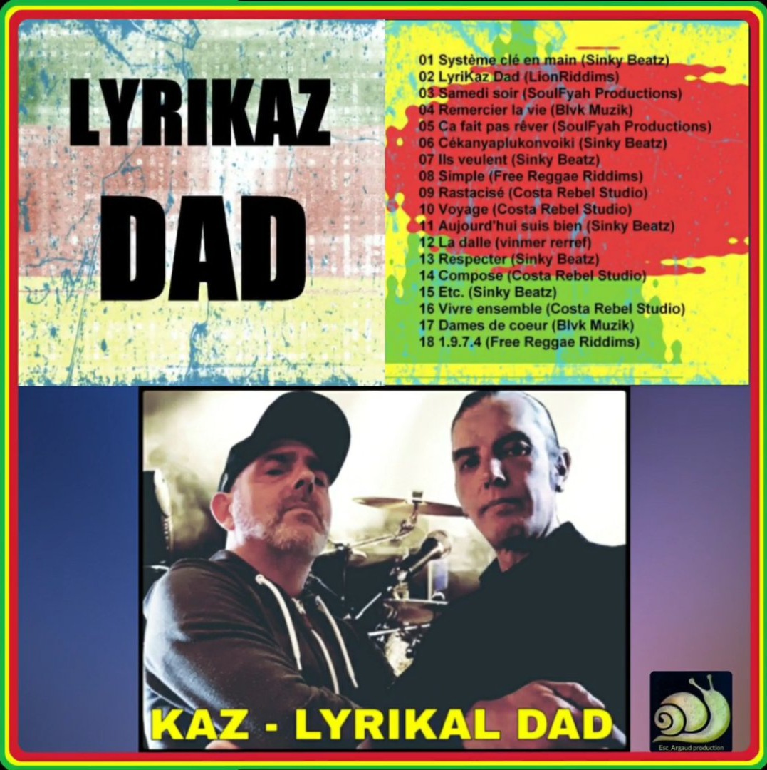 DavidPleuchot's tweet photo. https://t.co/m3CLopFnQc

Bonjour,
LYRIKAZ DAD
L'album 18 titres
Présentés par KAZ - LYRIKAL DAD

Merci à tous les faiseurs de Riddims, à MA, DJ VIRGILE, à tous pour le soutien...
likes, partages, commentaires, ça fait plaisir 
Merci...

À suivre...

https://t.co/m3CLopFnQc https://t.co/61fBPKL1M9