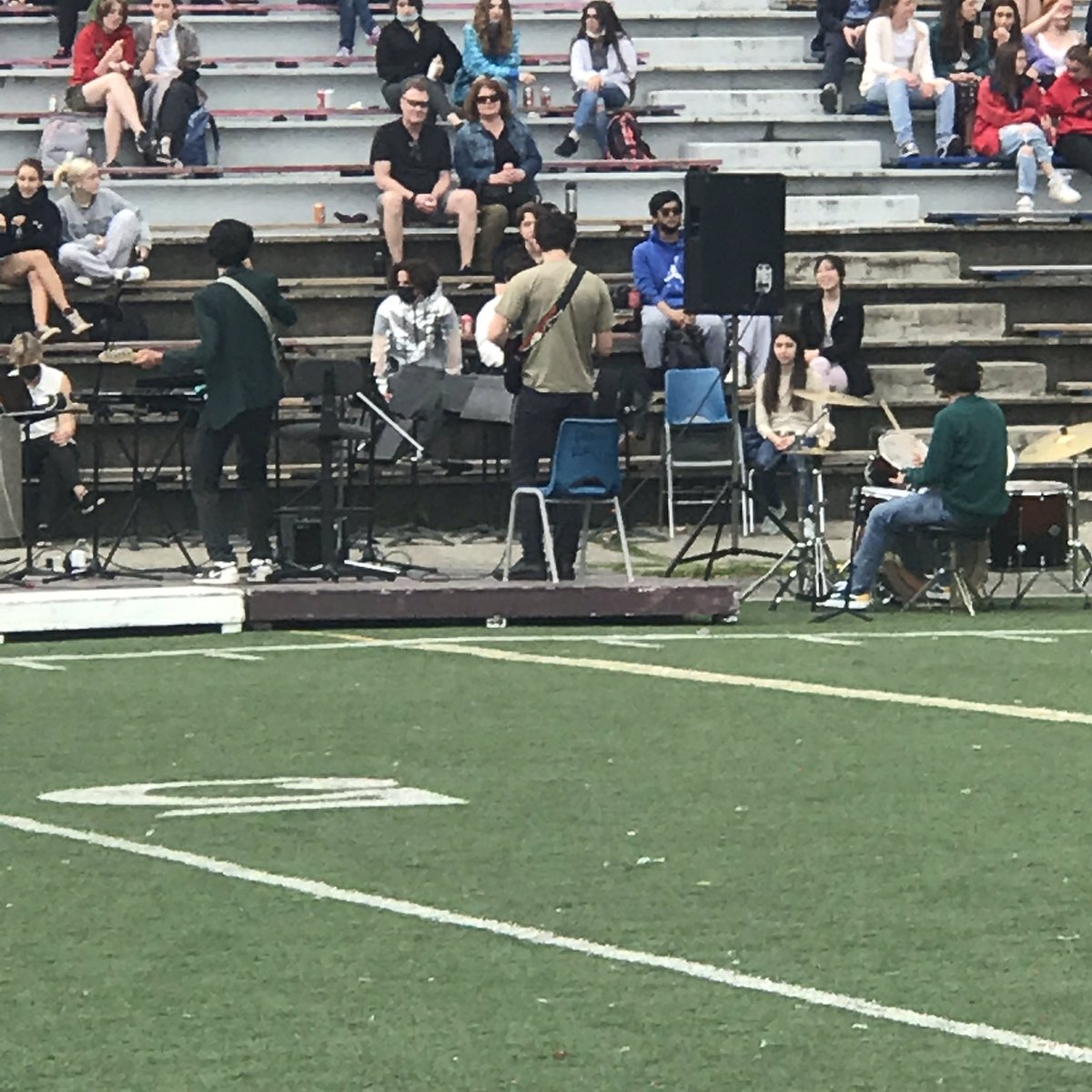PrincipalNSS's tweet photo. And weāre back! The Sounds of Spring concert/ show put on by the music department. great tunes. Fantastic support from our students! #nssrocks https://t.co/2wx7RM3MwD
