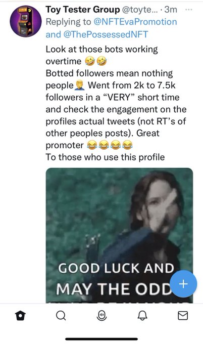 Check this scammer please everyone @NFTEvaPromotion  A friend just watched this profile go from 2k to<a class="tags" target="_blank" title="On Twitter" href="/?out=eyJ0eXAiOiJKV1QiLCJhbGciOiJIUzUxMiJ9.eyJpYXQiOjE3MjQ5MTI1NzksImlzcyI6InR3cG9ybnN0YXJzLmNvbSIsIm5iZiI6MTcyNDkxMjU3OSwiZXhwIjoxNzU2NDQ4NTc5LCJyZWRpcmVjdF91cmwiOiJodHRwczovL3R3aXR0ZXIuY29tL05GVEV2YVByb21vdGlvbiJ9.N3f3_VubYfo35KilWttl6KwYi0bGixLJexYRYFGcrZ08S__E1wW8ICRQS1JAvprR3hu-2GeZ2Qbpx0PvHydgBQ">@NFTEvaPromotion</a><a href="/tag/prepayonly"class="tags"><span>#prepayonly</span></a><a href="/tag/norefundafterreview"class="tags"><span>#norefundafterreview</span></a>