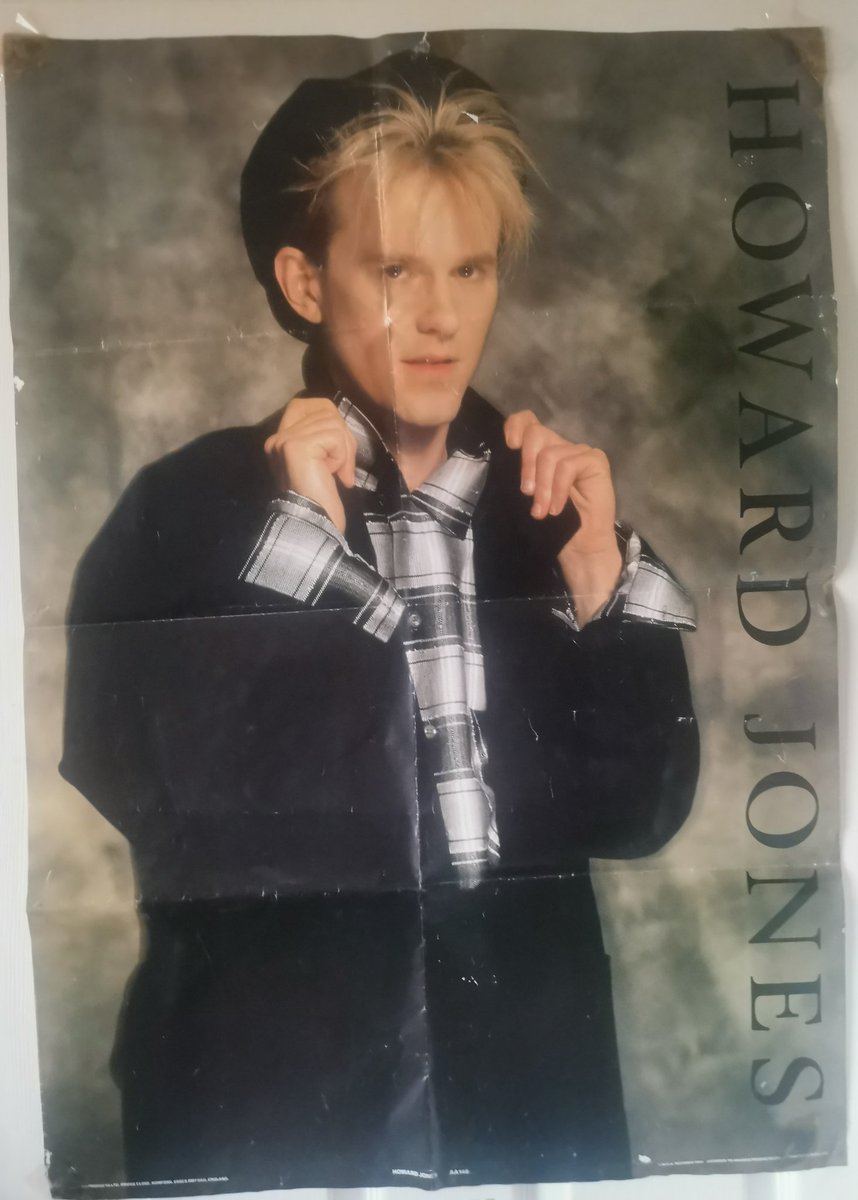 KyronArmstrong's tweet photo. My favourite @howardjones
poster from 1984! Still in pretty
good condition despite being 38
years old & yes - i had the exact
same outfit complete with beret!
#HowardJones #80smemorabilia
#80smusic #eighties #80sposter https://t.co/1xkkxaboO2