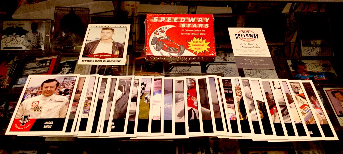 Got my <a href="/RacingPictorial/">Racing Pictorial</a> Speedway Stars sets today from <a href="/Thomsen419/">Thomsen419</a> 
These cards are beautiful with that old school look &amp; feel that I dearly love. Best part is I got a Jigger Sirois rookie. If you’re a race fan, this set is for you!
<a href="/NascardRadio/">Val</a> <a href="/jasondeanmartin/">Jason Dean Martin</a> @beansbcardblog