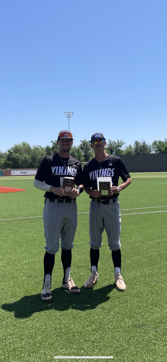 CASCBaseball's tweet photo. Congrats to our two All-Region guys!

Dylan DeButy hit .340 with 20 homeruns and 18 doubles. 

Coby Greiner had 64 IP and finished with a 3.09 ERA (Region 2 best) and 82 strikeouts. 

Both of these guys are moving on to play Division 1 baseball at Arkansas State University! https://t.co/rLOV91Noge