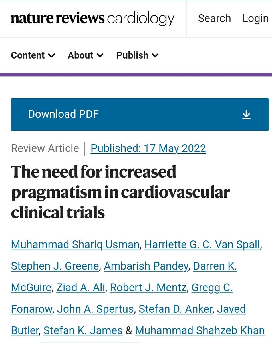 Muhammad Shariq Usman (@shariqusmanmd) on Twitter photo Pragmatic design elements in cardiovascular RCTs can yield more generalizable findings, while reducing trial burden
Read our paper in <a href="/NatRevCardiol/">Nature Reviews Cardiology</a>: rdcu.be/cNKXj
<a href="/ShahzebKhanMD/">Shahzeb Khan</a> <a href="/JavedButler1/">Javed Butler</a> <a href="/hvanspall/">Harriette Van Spall, MD MPH 🇨🇦</a> <a href="/SJGreene_md/">Steve Greene</a> <a href="/ambarish4786/">ambarish</a> <a href="/robmentz/">Robert Mentz, MD</a> <a href="/ziadalinyc/">Ziad Ali</a> <a href="/gcfmd/">Gregg Fonarow MD</a> Pragmatic design elements in cardiovascular RCTs can yield more generalizable findings, while reducing trial burden
Read our paper in <a href="/NatRevCardiol/">Nature Reviews Cardiology</a>: rdcu.be/cNKXj
<a href="/ShahzebKhanMD/">Shahzeb Khan</a> <a href="/JavedButler1/">Javed Butler</a> <a href="/hvanspall/">Harriette Van Spall, MD MPH 🇨🇦</a> <a href="/SJGreene_md/">Steve Greene</a> <a href="/ambarish4786/">ambarish</a> <a href="/robmentz/">Robert Mentz, MD</a> <a href="/ziadalinyc/">Ziad Ali</a> <a href="/gcfmd/">Gregg Fonarow MD</a>