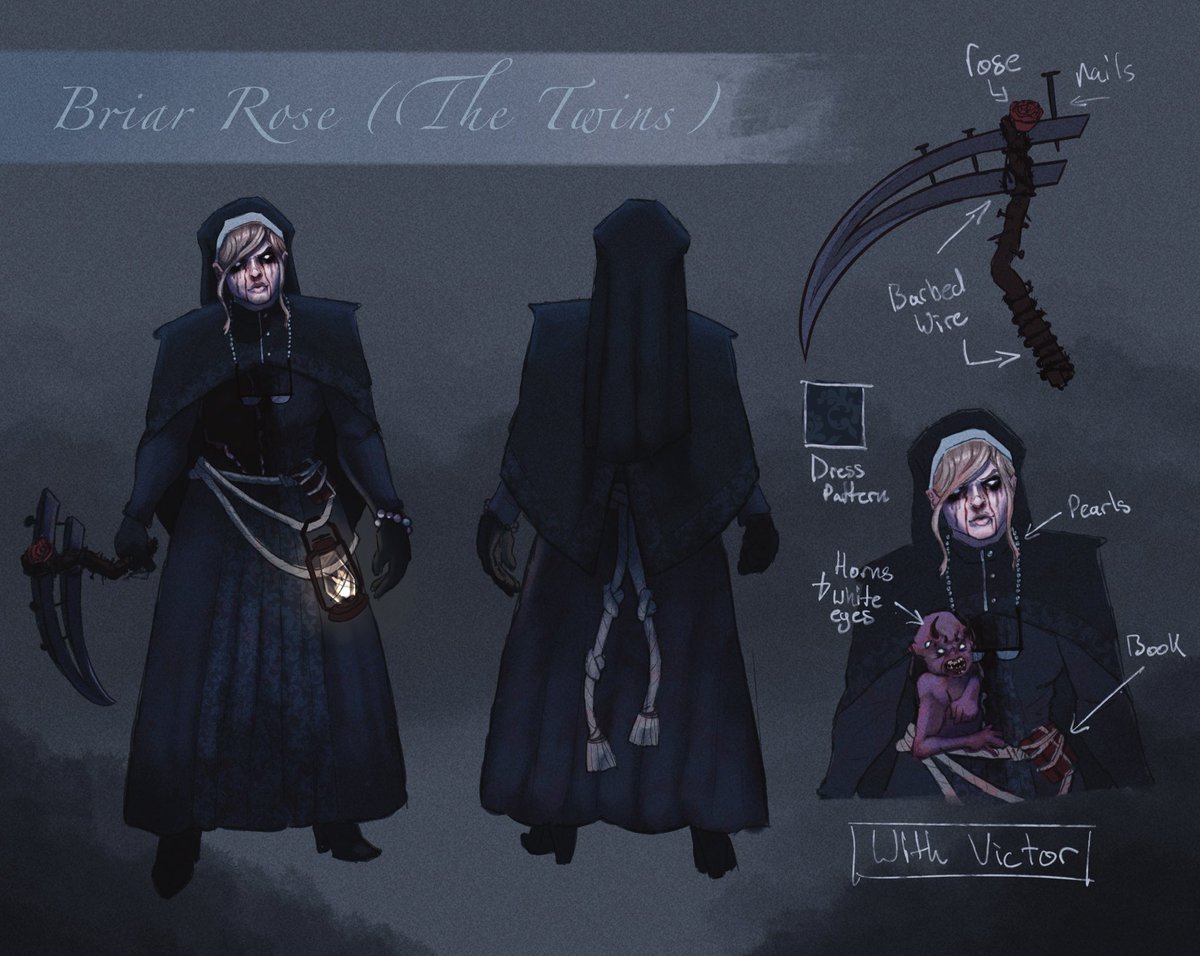 CraptasticBoi's tweet photo. This is my latest entry into the @DeadByBHVR cosmetic contest!! The twins hold such a special place in my heart and I know they just got a rift skin but heeeeeyyy what’s one more? #dbdfanart #dbd #DeadbyDaylightfanart #conceptart https://t.co/leqUQ1xlf8