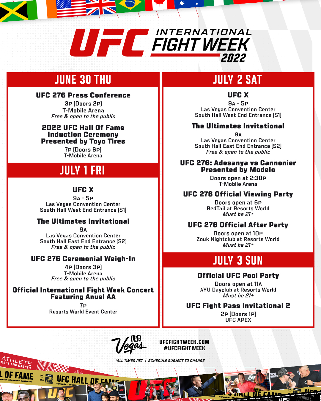 Ufc Fight Fans The Full Schedule For Ufcfightweek Is 𝐇𝐄𝐑𝐄 Which Event Are You Most Looking Forward To Head To T Co Nrsoiomcmx To Learn More T Co Hauzul8byk