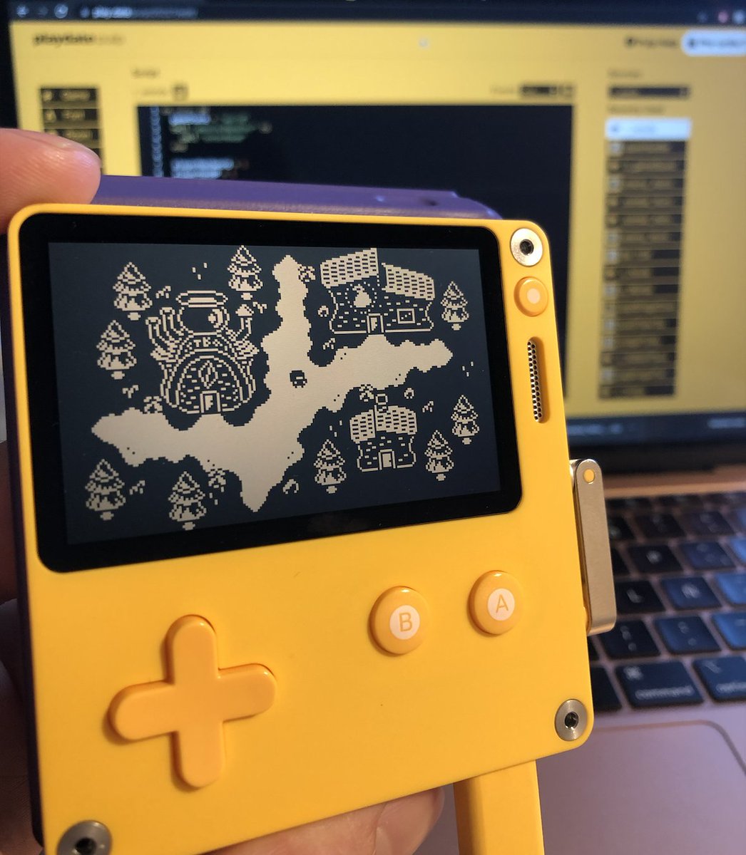 My <a href="/playdate/">Playdate</a> arrived today! 🥳 Pulp uses half the resolution but looks great on device.