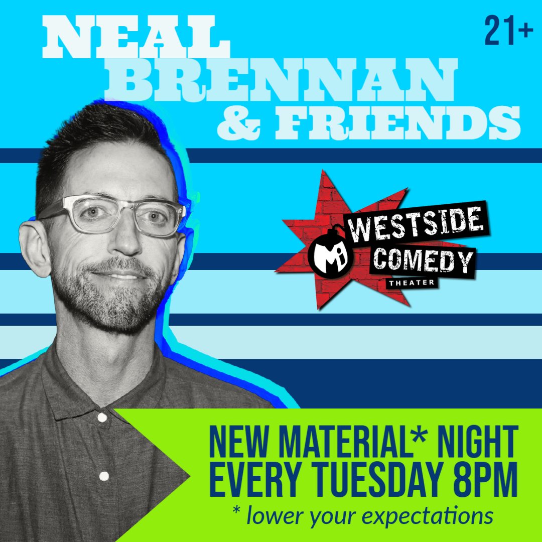 westsidecomedy's tweet photo. Tonight at 8pm! J.F. Harris, Francisco Ramos, Greg Fitzsimmons, Kevin Christy & Neal Brennan! ๐ป No drink minimum! ๐ Get your tix now at https://t.co/RzKP0l68Yf
Stick around after Neal Brennan & Friends for the Tuesday Open Mic!
#Standup #LosAngeles #laopenmic @nealbrennan https://t.co/SVJNo1CSqa