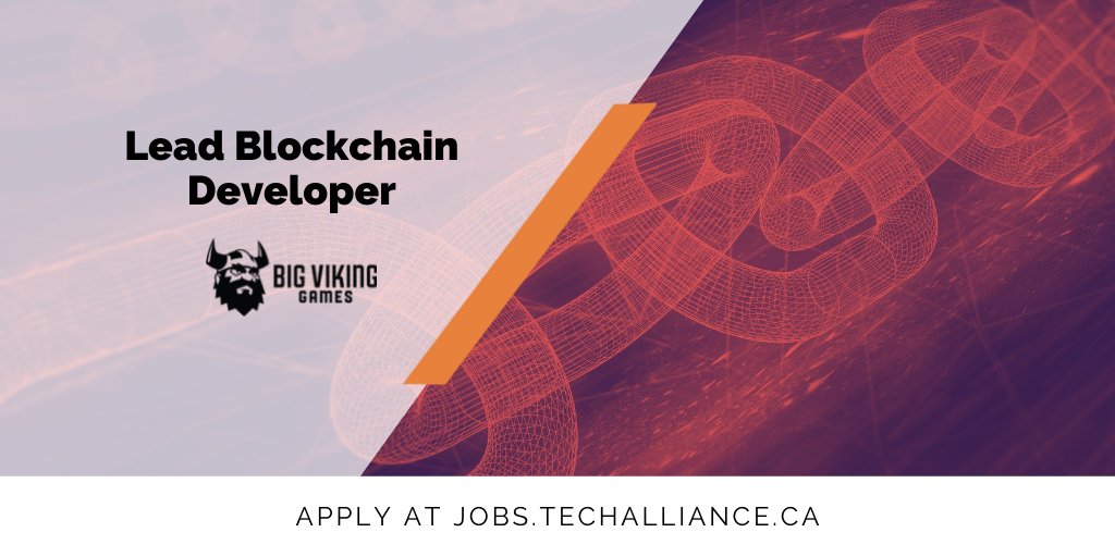 TechAlliance's tweet photo. Lead Blockchain Developer wanted at @BigVikingGames
Duties include:
➡Shape systems design by defining the architecture
➡Lead technical specification design
➡Own development process and review of smart contracts
Apply at https://t.co/RIulu7X7sO
#TechAllianceJobs #LdnOntJobs https://t.co/jNdSvwv2C5