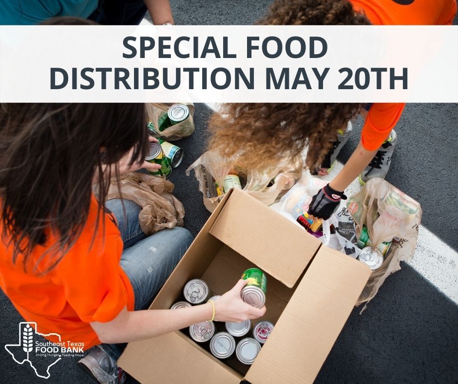 The #foodbank is having a special food distribution THIS FRIDAY (May 20th) beginning at 10am. Distribution will occur at <a href="/hfls2011/">HarvestForLost Souls</a> - 3395 Highland Avenue, Beaumont, TX.

If you or someone you know is in need of food assistance, please share this information with them. 🧡