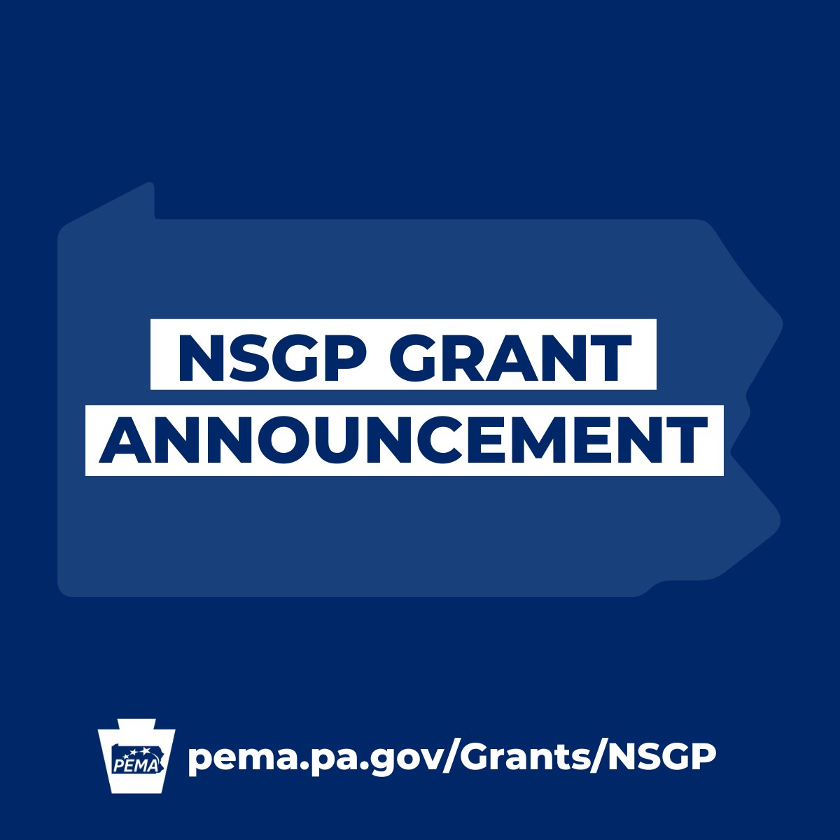 PA Emergency Management Agency on Twitter "📢 GRANT ANNOUNCEMENT The