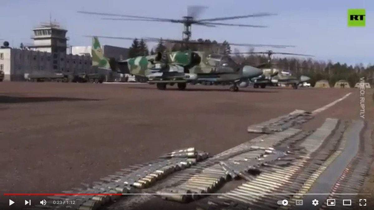 DanielBanas_sk's tweet photo. Geolocated video from 🇷🇺 officially not disclosed field airport with lot of Ka-52 helicopters from mid March. It is airport Bokov, Bellesavia, close to Mozyr, ~36km from the border with 🇺🇦. More details in 🧵
51.98536, 29.15637
@GeoConfirmed 
https://t.co/cxFDmcwNjy https://t.co/CfyrogCX0N