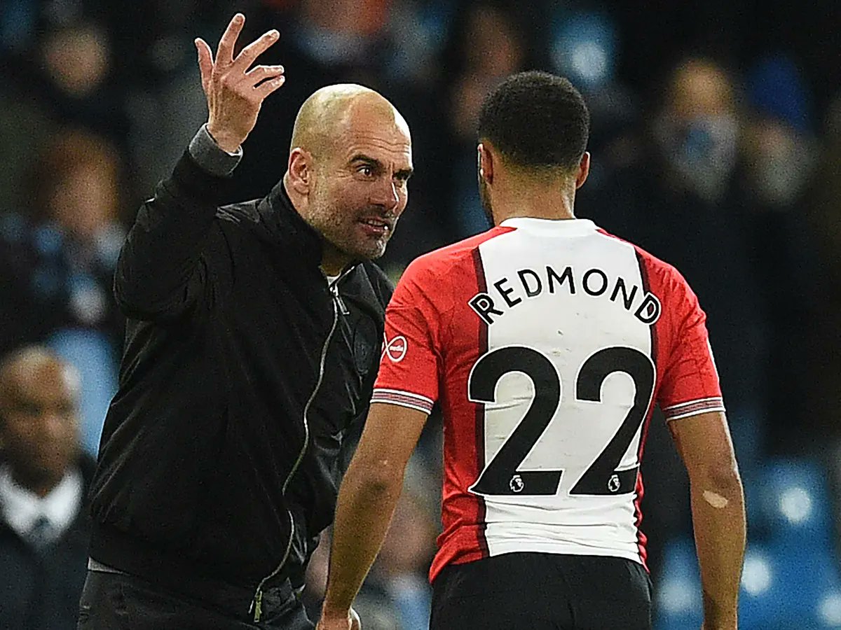 MenInBlazers's tweet photo. December 2017. Pep mysterously spoke with Nathan Redmond in a furious manner Post-Game

1,625 days later, the plot he sewed that day came to fruition. Dude is a Genius https://t.co/W9ePrABSpr