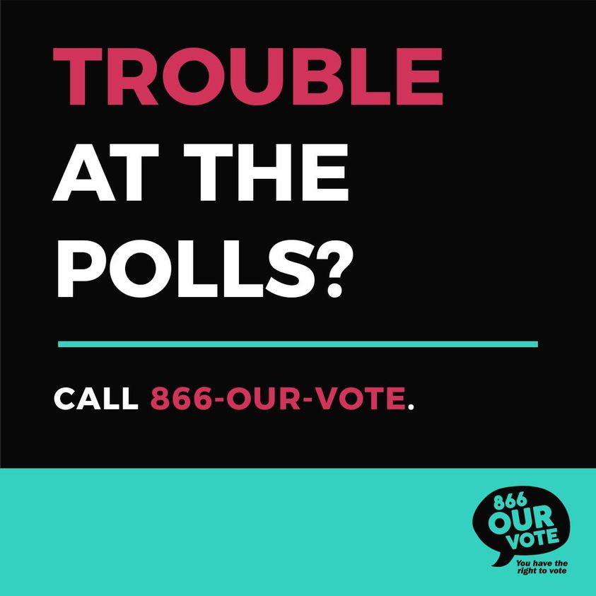 PAStandsUp's tweet photo. Today is Election Day in PA!

The lines aren't long! If you have any trouble at the polls, call the Election Protection hotline at 1-866-OUR-VOTE.

#VoteTodayPA https://t.co/tXdcF7T11p