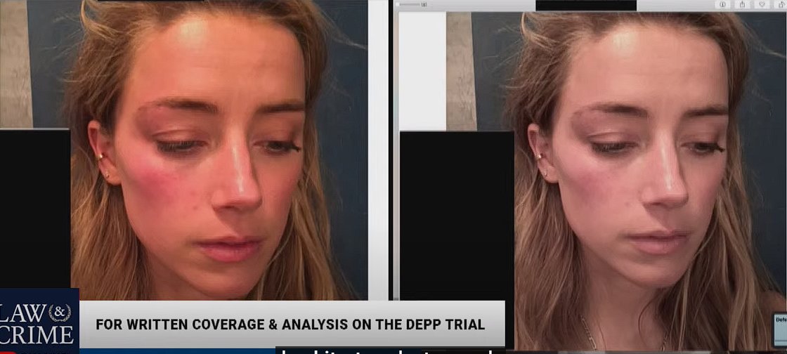 whymatter_'s tweet photo. guess someone found the saturation slider in the picture app 🤣 #AmberHeard #CamilleVazquez https://t.co/hZUUNH6i2B