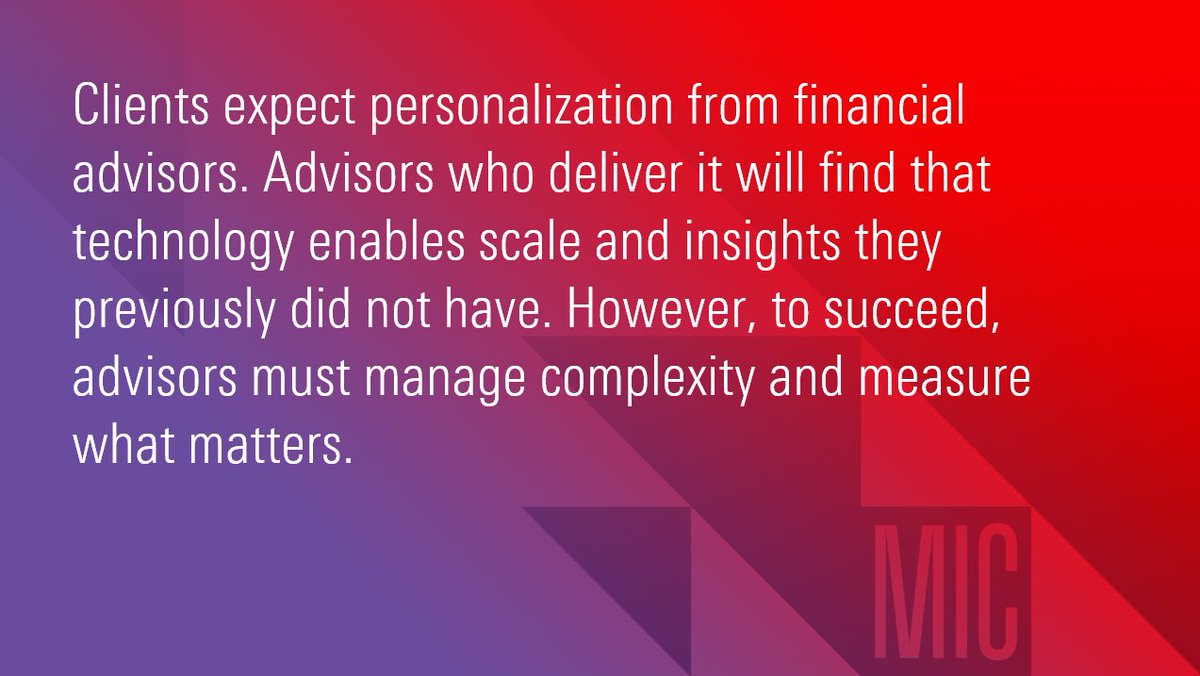 #Fintech facilitates client collaboration, but #FinancialAdvisors are still vital to delivering truly personal plans.

#Finserv #ManagedPortfolios #MICUS