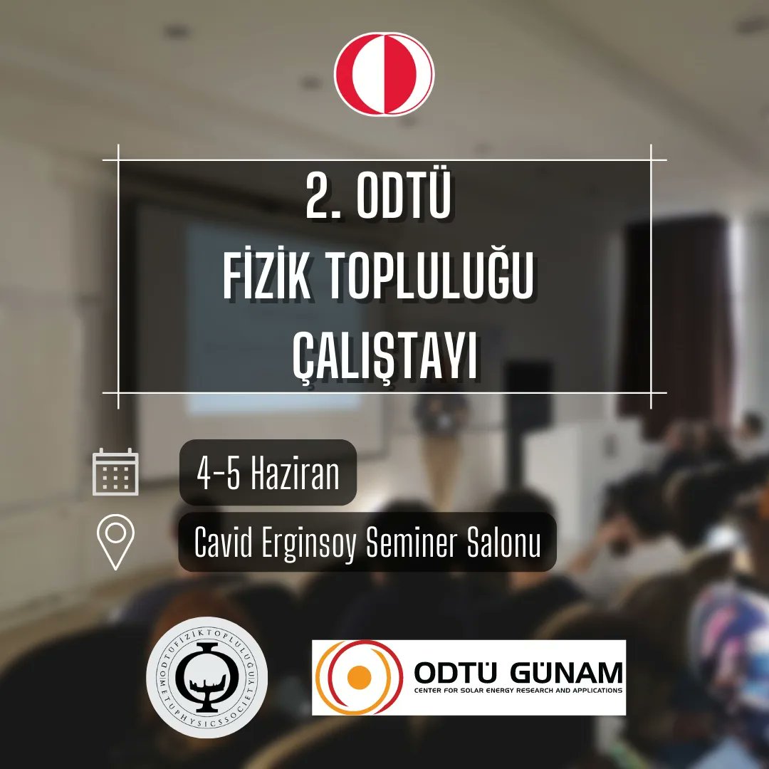 METUPhysics's tweet image. Seminerler, sunumlar, laboratuvar gezileri ve bir panelden oluşan, ikincisini düzenlediğimiz ODTÜ Fizik Topluluğu Çalıştayının programını sizinle paylaşmaktan mutluluk duyarız. Etkinliklerin içerikleriyle ilgili ayrıntıları önümüzdeki günlerde sizlerle paylaşmaya devam edeceğiz.