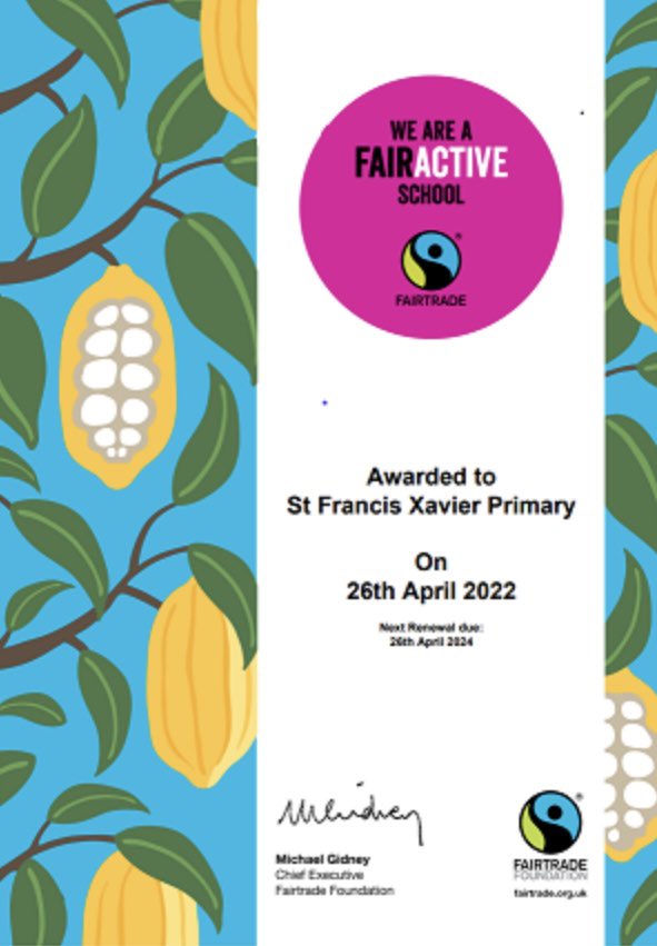 We are delighted to share that we are now a FairActive school and are working towards FairAchiever status! 💛 <a href="/LaudatoSiMvmt/">Laudato Si' Movement</a> @EcoSchoolsScot