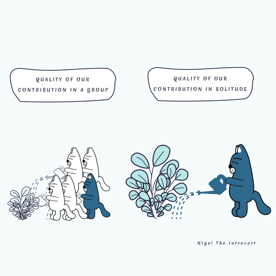 IntrovertNigel's tweet image. We contribute the most to the community while being alone