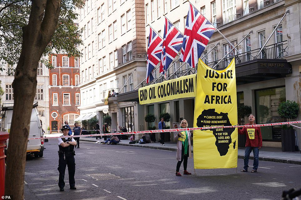 Attended the Africa Energies Summit in London and landed in the middle of a climate protest by Extinction Rebellion.