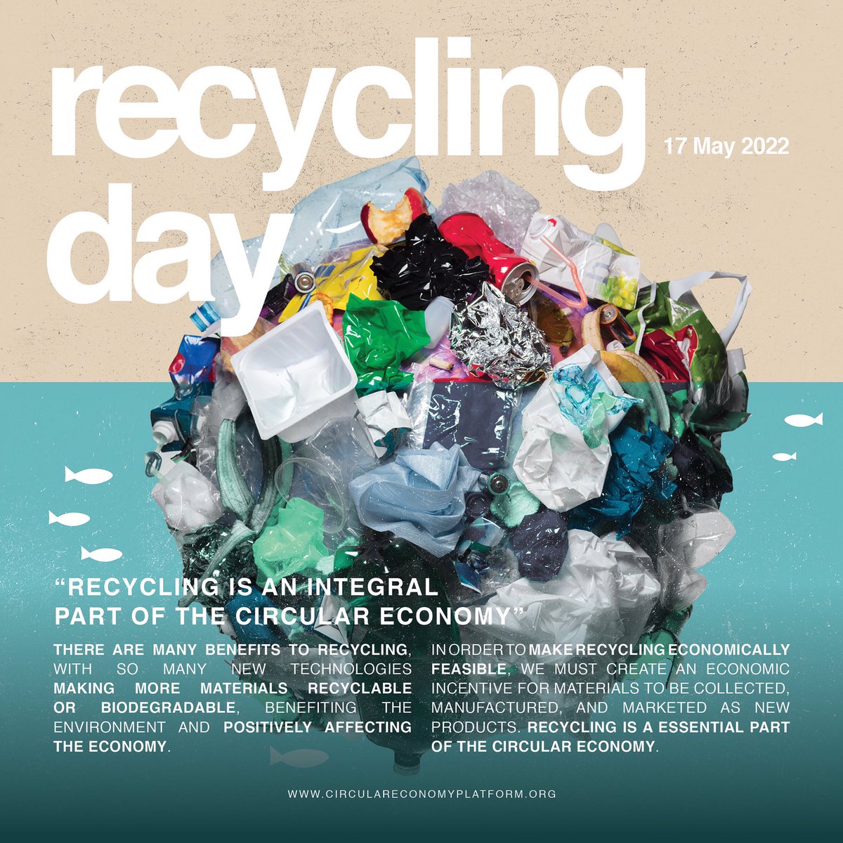 In order to make recycling economically feasible, we must consume recycled products and create economic incentives for materials to be collected, manufactured, and marketed as new products. There is no doubt recycling is a essential part of the Circular Economy. #recyclingday2022