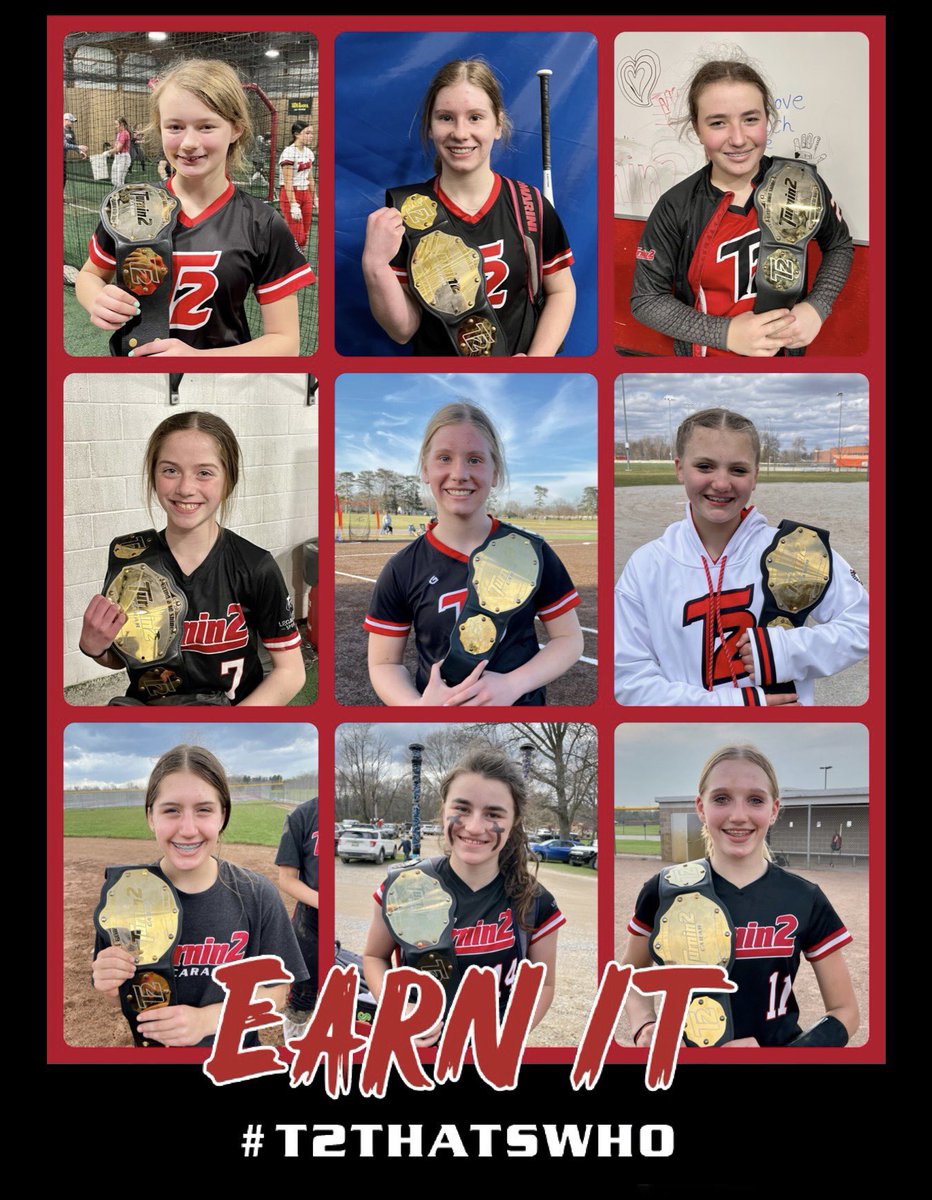 CoachCarah's tweet photo. I proudly present the players who earned the team "Champion of the Day" belt since January 1st. We award the belt for exceptional performance, attitude, and effort during practice or games, as determined by coaches and teammates. Congrats ladies!

#Earnit
#T2ThatsWho https://t.co/GuOj7hVKq0