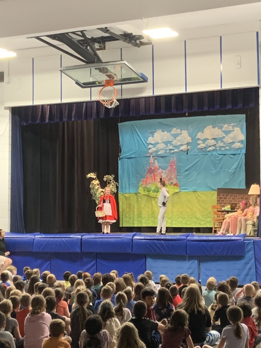 So great to have a student audience for the afternoon dress rehearsal of our spring drama…..open to parents and community at 7:00 pm tonight!