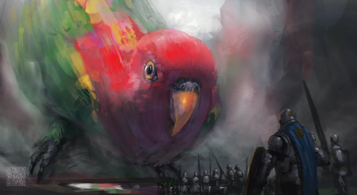 I rly like drawing giant birds demolishing armies