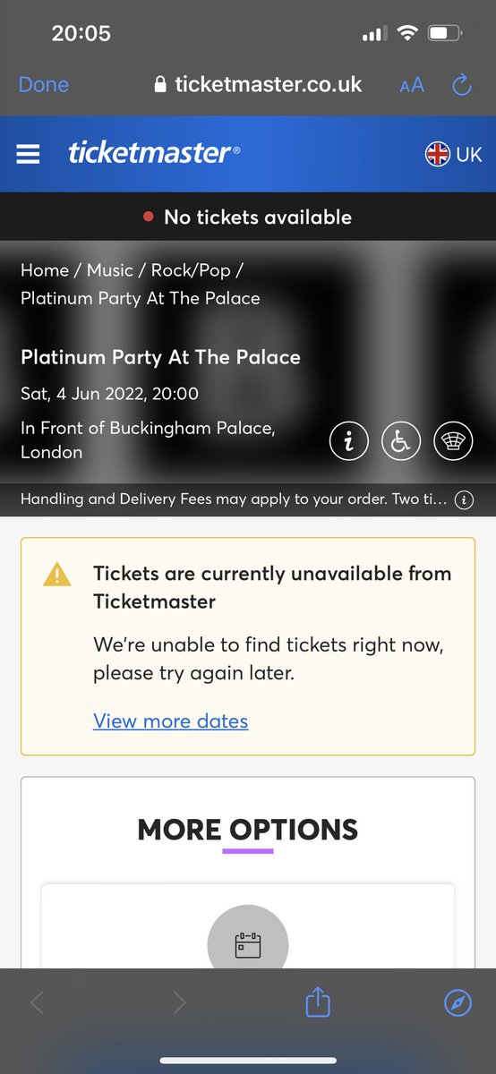 mradambarker's tweet photo. @ticketmastercs still been trying and now got this message! https://t.co/zp1mo2wh9S