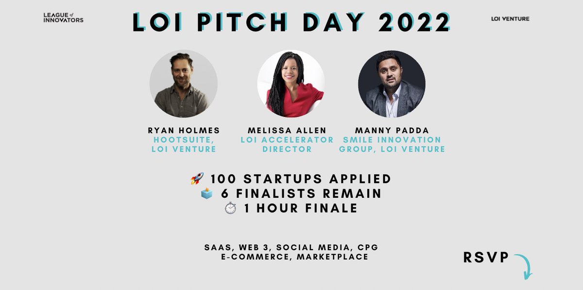 Mark you calendars! On June 14 at 11am PST @loiventure X @Stonks_dot_com are collabing to bring you 6 unicorn pitches!🍿 Sharks: @invoker/@MannyPadda Hype: @ali_moiz/@john_at_stonks Hosts: @moneytalksmel/@joelshansen RSVP: stonks.com/loi/loi-dd