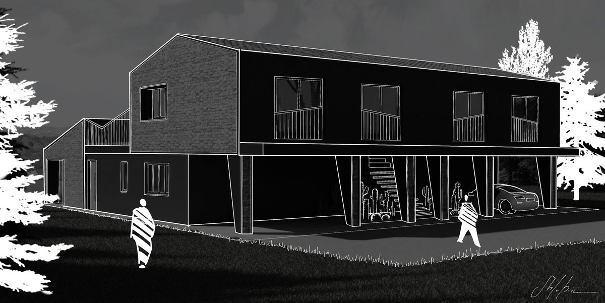 dahlia_studios's tweet photo. ✍️ New house sketch ✍️
https://t.co/0h1iQCyem6
#4apartments 
#sketch #house #newhouse #luxuryhouse #greenhouse #modern #modernhouse #drawing #design #superbonus #superbonus110 #architetto https://t.co/HToDRNkLeG