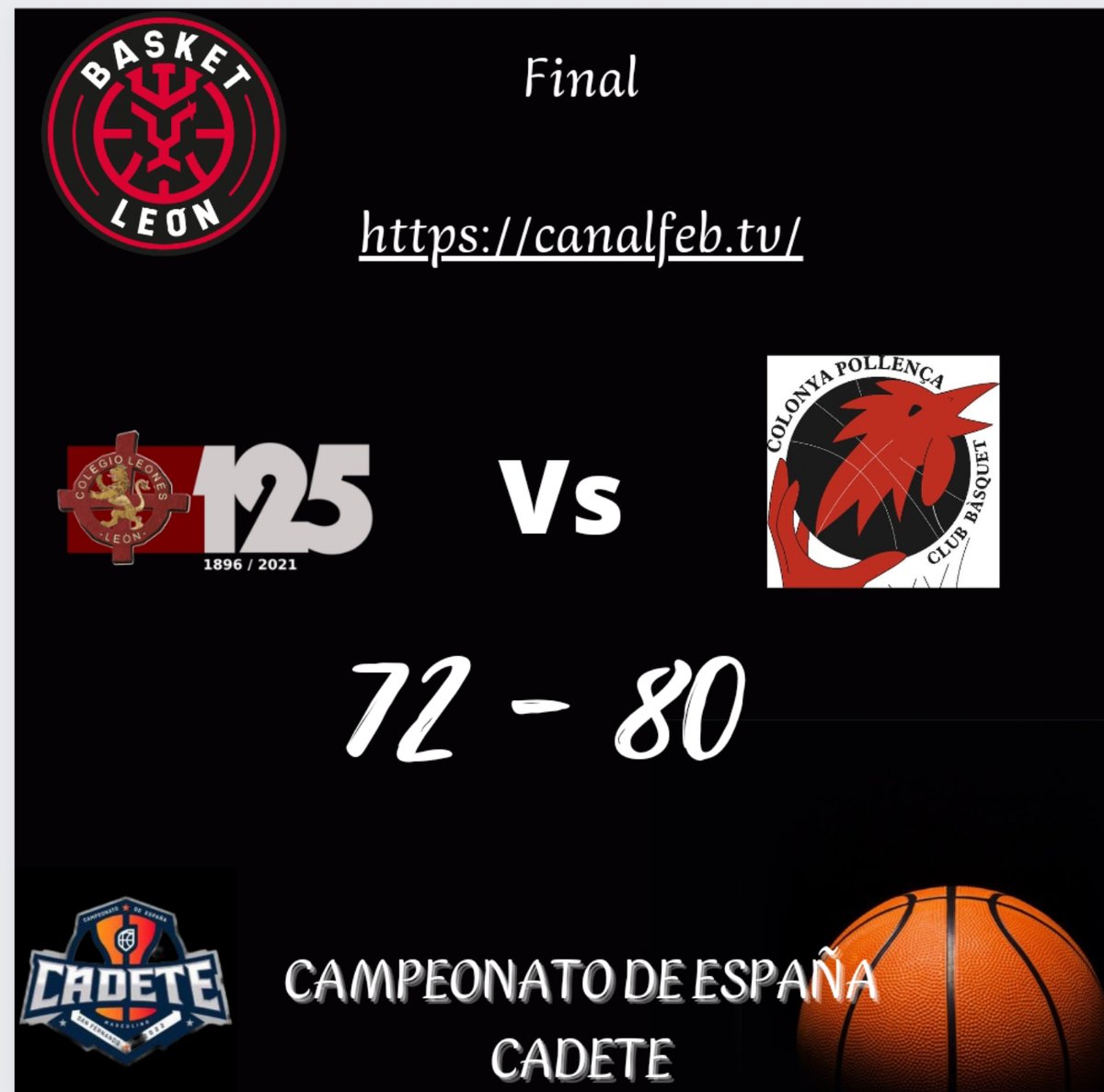 Final del partido
Enhorabuena <a href="/BasquetPollensa/">Club Bàsquet Colonya Pollença</a>
