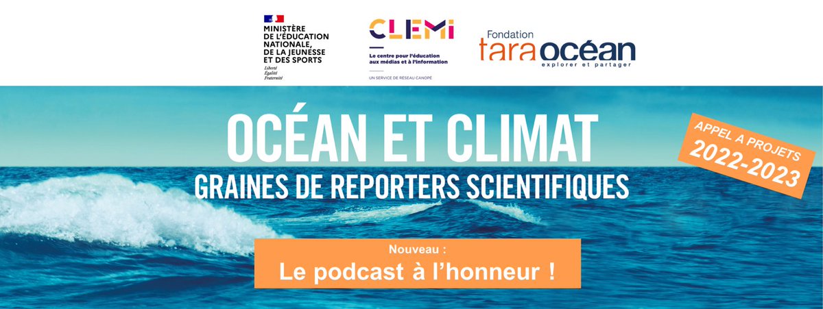 Dans l'<a href="/acversailles/">Académie de Versailles</a>, l'appel à projets "Graines de reporters scientifiques" est lancé pour la rentrée 2022 avec @edd_versailles.

🌊 S'engager pour témoigner et informer sur le climat et les océans, avec les ressources de <a href="/TaraOcean_/">Fondation Tara Océan</a> .

▶️ Inscriptions : dane.ac-versailles.fr/etre-accompagn…