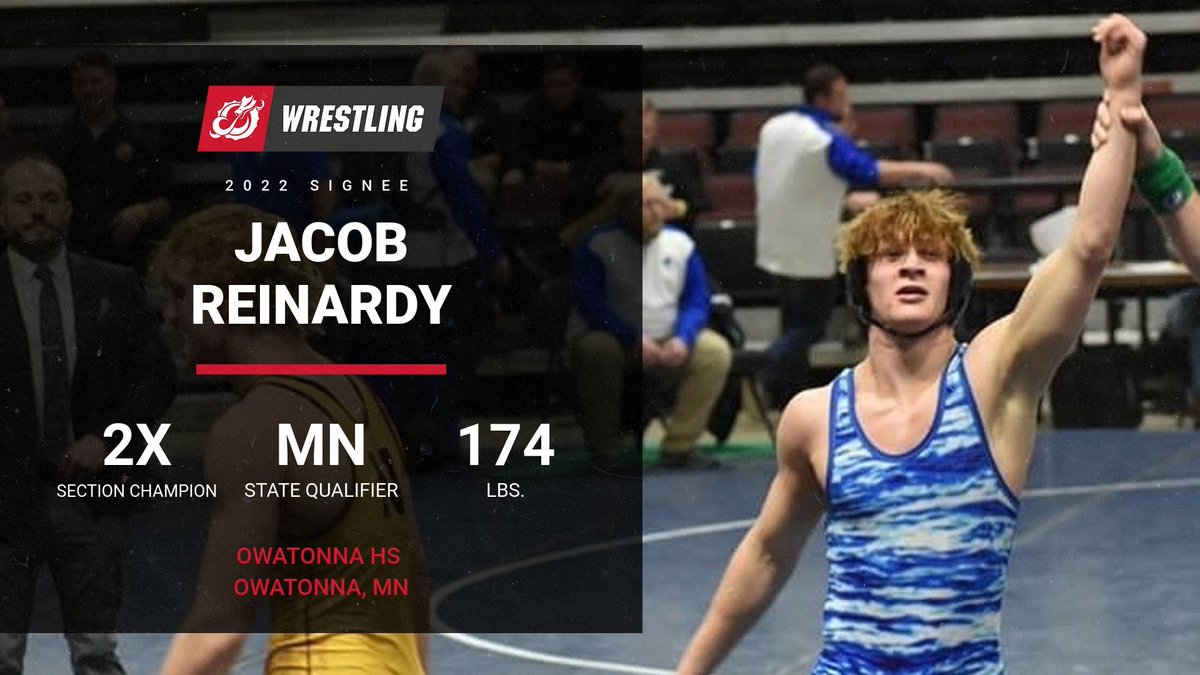 MSUM_Wrestling's tweet photo. Make that two! Welcome Jacob Reinardy! 🐉 

“Jacob brings experience and depth to Dragon Wrestling at 174lbs. He has competed in many top tournaments throughout his career. We’re excited to add him to the program and can’t wait for him to get to campus.” -Coach Nelson https://t.co/DT6LkJzETe