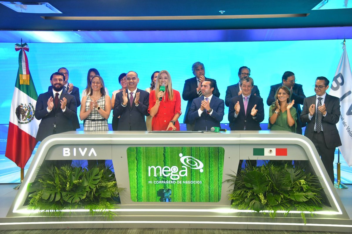 BIVAMX's tweet photo. "@GFMega es la única entidad de arrendamiento independiente regulada por la @cnbvmx, que se encuentra dentro de las 10 principales empresas de arrendamiento no bancario en México y que hoy realiza una importante emisión al ser la primera en su tipo en México." @maria_ariza https://t.co/r4oMFtwg6E