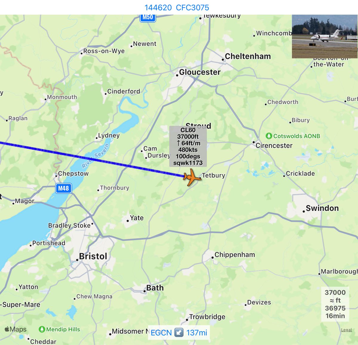 amagicdrag0n's tweet photo. #realadsb #EGCN Type: #CL60 Tail: #144620 Callsign: #CFC3075 Icao: #C2C1FB https://t.co/ASFwvHdoF5
