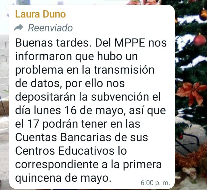 GremioDocente's tweet photo. #Denuncia #Urgente Niegan pago a Docentes de la AVEC 
Este es un comunicado de la Profesora Laura Duno de AVEC Seccional Barquisimeto sobre el retraso en el pago de la subvención.
Esto fue el viernes pasado
Puro cuento y nada de plata
Hoy es 17 y nada
@DOCENTES_AVEC  @avec_sc https://t.co/vMjYta25h7