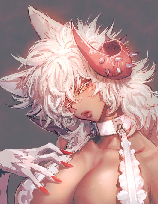 過去絵を加筆アップ。 犬悪魔子。 