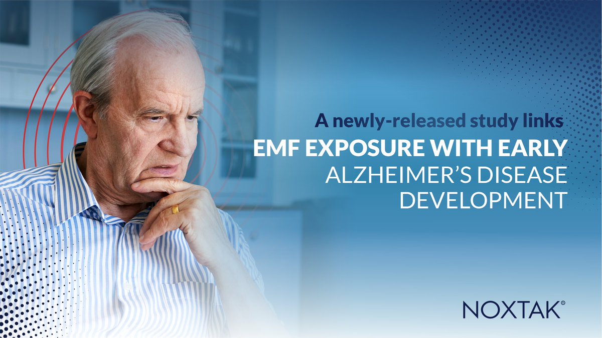 NOXTAK's tweet photo. A recent study published in the journal Current Alzheimer Research has connected overexposure to #EMF #radiation, emitted by cell phones, Wi-Fi, and electronics, to the development of #Alzheimer's disease.

https://t.co/ctukyolmUi https://t.co/gLXktQGfYw